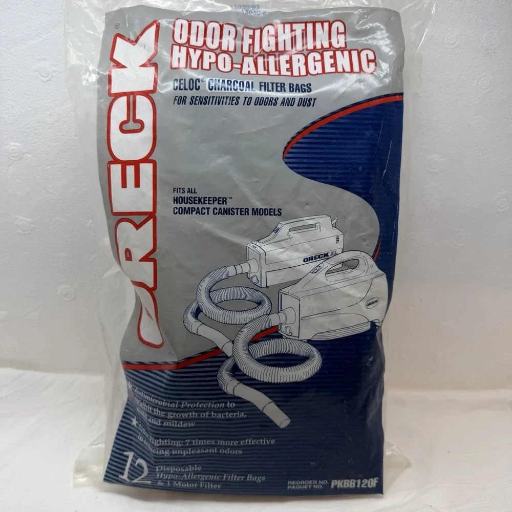 Oreck Charcoal Bags 12pk, O-PKBB12OF NEW SEALED